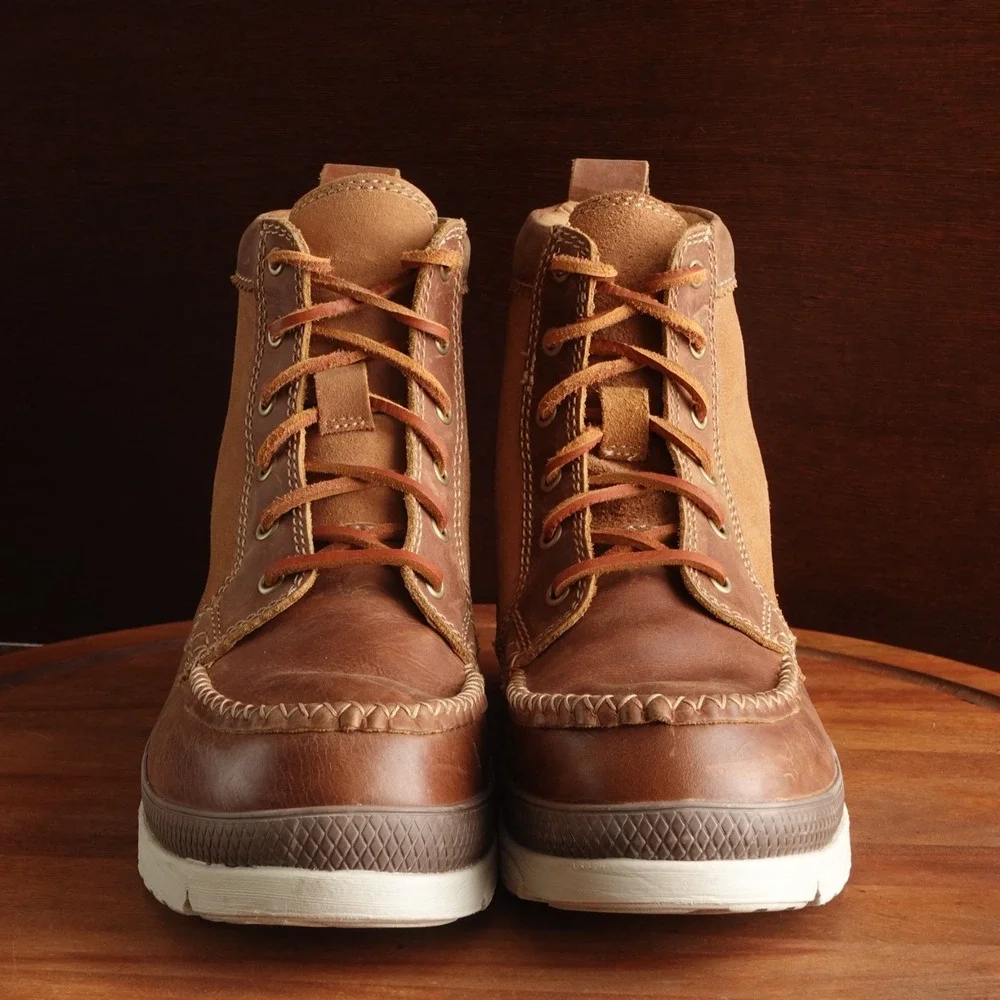 Manitobah Mukluks Boots Mens Size 11 Brown Mesa Moc Toe Leather Ankle Waterproof